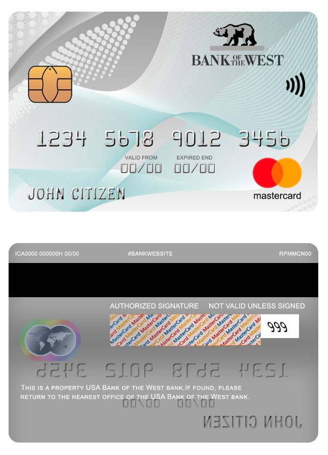 USA Bank of the West bank mastercard
